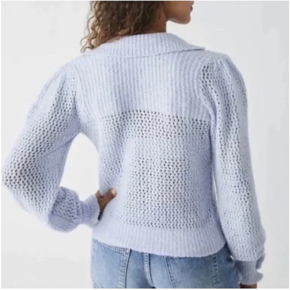 Free People Snowdrift Pullover Boucle Sweater in Peri Ice - Picture 3 of 9